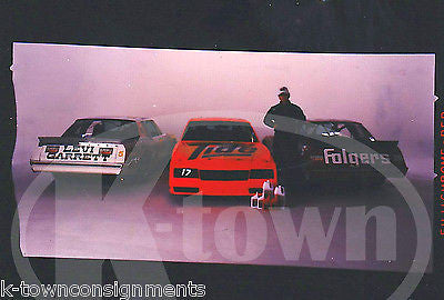 NASCAR RACE CAR DRIVER FOLGER TIDE VINTAGE SUPERFLO OIL ADVERTISING NEGATIVE - K-townConsignments