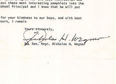 FATHER FLANAGAN'S BOYS HOME VINTAGE AUTOGRAPH SIGNED LETTER TO NASA ENGINEER - K-townConsignments