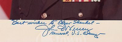 JOHN VESSEY PRESIDEN REAGAN 4 STAR GENERAL CHIEF OF STAFF AUTOGRAPH SIGNED PHOTO - K-townConsignments