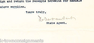 HARTFORD TRAVELERS INSURANCE H. M. VANSANT ANTIQUE SIGNED STATIONERY LETTER 1899 - K-townConsignments