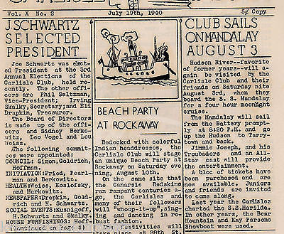 ROCKAWAY BEACH SAM JARET & MORE VINTAGE BROOKLYN NY CARLISLE INDIAN NEWSLETTER ( - K-townConsignments