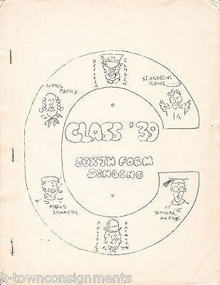 SCHOOL SONGS LYRIC BOOK ANTIQUE KIDS ILLUSTRATED SING ALONG BOOK 1939 - K-townConsignments