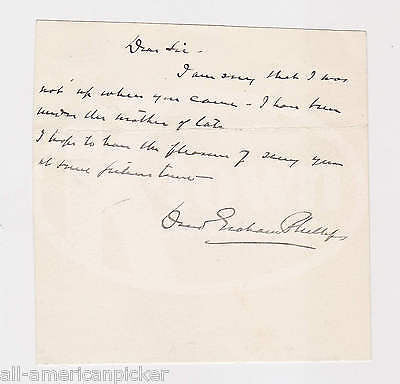DAVID GRAHAM PHILLIPS STANDARD OIL CO MUCKRAKER JOURNALIST AUTOGRAPH SIGNATURE - K-townConsignments
