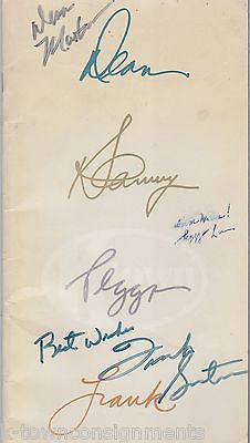 DEAN MARTIN FRANK SINATRA PEGGY LEE RAT PACK AUTOGRAPH SIGNED RADIO CITY PROGRAM - K-townConsignments
