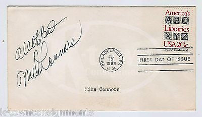 MIKE CONNORS MANNIX TV SHOW ACTOR ORIGINAL AUTOGRAPH SIGNED 1ST DAY MAIL COVER - K-townConsignments