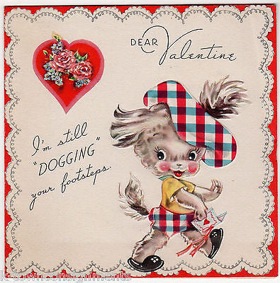 Spunky Little Scottie Dog Too Snooty Vintage Graphic Art Valentine's Day Card - K-townConsignments