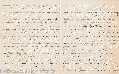 1850s CT SINGLE MOTHER ANTIQUE LETTER ANNOUNCING REMARRIAGE & NEURALGIA PAINS - K-townConsignments