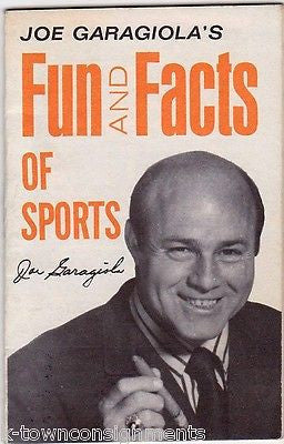 JOE GARAGIOLA FUN AND FACTS OS SPORTS VINTAGE GRAPHIC ILLUSTRATED SPORTS BOOKLET - K-townConsignments
