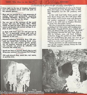 WORLD FAMOUS RUGGLES MINE VINTAGE GRAPHIC SOUVENIR TRAVEL ADVERTISING BROCHURE - K-townConsignments