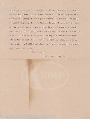 LOW & REWELL SELF WRINGING MOP INVENTION CLEVELAND ENGRAVING STATIONERY LETTER - K-townConsignments