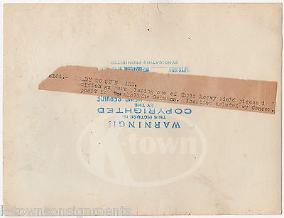 WWI BRITISH SOLDIERS ARTILLERY GUNNERS ANTIQUE CENSORED NEWS PRESS PHOTOGRAPH - K-townConsignments