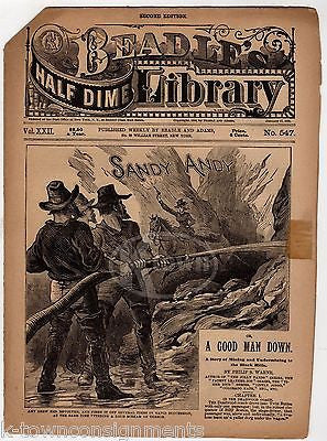 SANDY ANDY WESTERN FRONTIER WOMAN ANTIQUE DIME LIBRARY KIDS STORIES MAGAZINE - K-townConsignments