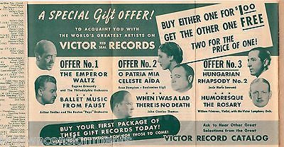 TOMMY DORSEY DUKE ELLINGTON & MORE VINTAGE VICTOR BLUEBIRD RECORDS PROMO FLYER - K-townConsignments