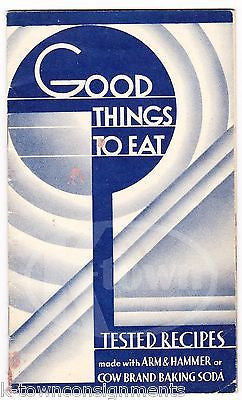 ARM & HAMMER COW BRAND BAKING SODA GOOD THINGS TO EAT ANTIQUE RECIPE BOOK 1936 - K-townConsignments