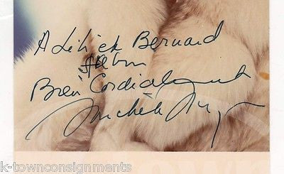 MICHELE MORGAN FRENCH FILMS MOVIE ACTRESS VINTAGE AUTOGRAPH SIGNED PHOTO - K-townConsignments