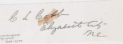 CLINTON COBB NORTH CAROLINA CONGRESSMAN ANTIQUE AUTOGRAPH SIGNATURE - K-townConsignments