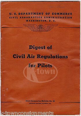 CIVIL AIR REGULATIONS VINTAGE WWII PILOTS GRAPHIC ILLUSTRATED FLIGHT BOOK 1944 - K-townConsignments