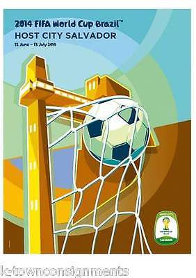 SALVADOR CITY BRAZIL 2014 WORLD CUP SOCCER GRAPHIC ART POSTER WALL DECOR - K-townConsignments