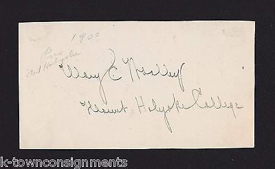 MARY WOOLLEY MOUNT HOLYOKE COLLEGE PRESIDENT ORIGINAL AUTOGRAPH SIGNATURE - K-townConsignments