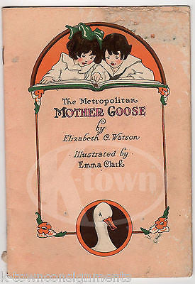 METROPOLITAN MOTHER GOOSE BY WATSON ANTIQUE GRAPHIC ILLUSTRATED CHILDRENS BOOK - K-townConsignments