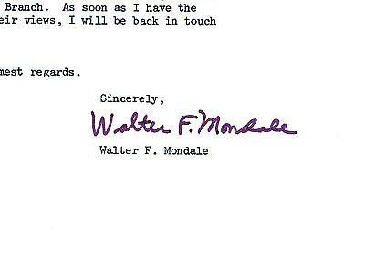 WALTER MONDALE AUTOGRAPH SIGNED CRYPTIC LETTER FROM GERMAN NASA MAN 1969 - K-townConsignments