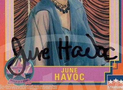 JUNE HAVOC VAUDEVILLE TV & MOVIE ACTRESS VINTAGE AUTOGRAPH SIGNED COLLECTOR CARD - K-townConsignments