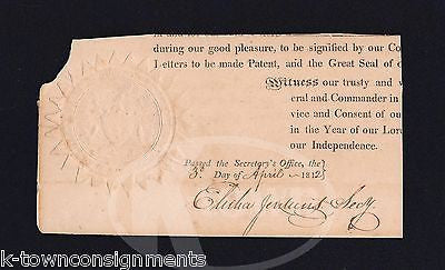 ELISHA JENKINS NEW YORK SECRETARY OF STATE ALBANY MAYOR AUTOGRAPH SIGNATATURE - K-townConsignments