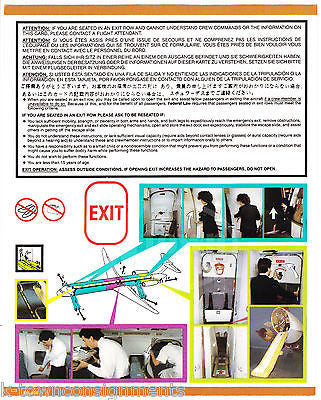 AMERICAN AIRLINES SUPER 80 FLIGHT VINTAGE GRAPHIC ADVERTISING SAFETY POSTER CARD - K-townConsignments