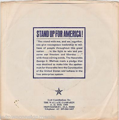 George Wallace Stand Up For America Rare Red Version Vintage Political online 45rpm