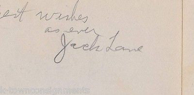 JACK LANE MURRAY LANE BROTHERS VAUDEVILLE ACT VINTAGE AUTOGRAPH SIGNED PAGES - K-townConsignments