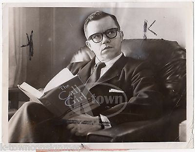 HAROLD GREENWALD CALL GIRL BOOK AUTHOR PSYCHOLOGIST VINTAGE PRESS PHOTO 1958 - K-townConsignments