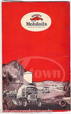 MOBILE OILS CORRECT LUBRICATION ANTIQUE GRAPHIC ADVERTISING AUTO SALES GUIDE - K-townConsignments