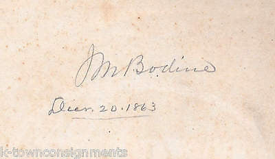JAMES MORRISON BODINE EARLY AMERICAN MEDICAL DOCTOR ANTIQUE AUTOGRAPH SIGNATURE - K-townConsignments
