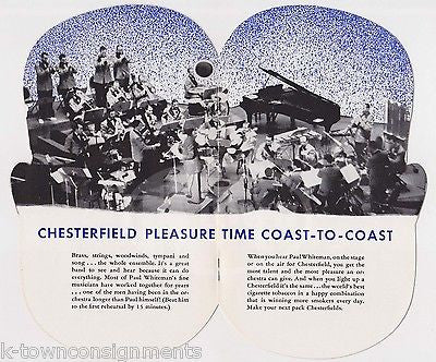 PAUL WHITEMAN CHARLIE TEAGARDEN BIG BAND MUSIC CHESTERFIELD CIGARETTES PROGRAM - K-townConsignments