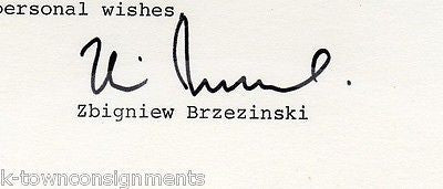 ZBIGNIEW BRZEZINSKI US NATIONAL SECURITY ADVISOR VINTAGE AUTOGRAPH SIGNED LETTER - K-townConsignments