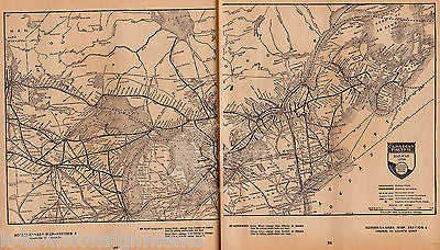 CANADIAN PACIFIC RAILWAY BANFF SPRINGS ROCKIES VINTAGE RAILROAD TIMETABLE 1940 - K-townConsignments