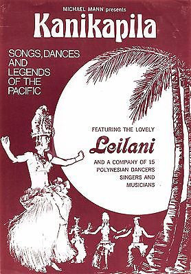 KANIKAPILA LEILANI POLYNESIAN DANCERS VINTAGE MUSIC SHOW FLYER & PROMO PHOTO LOT - K-townConsignments