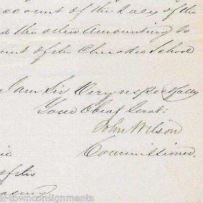 JOHN WILSON US TREASURY LAND GRANT OFFICE INTERIOR AUTOGRAPH SIGNED LETTER 1853 - K-townConsignments