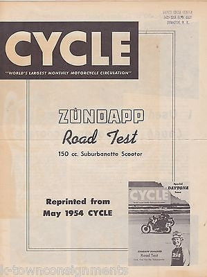 ZUNDAPP SUBURBANETTE SCOOTER VINTAGE GRAPHIC MOTORCYCLE ADVERTISING SALES FLYER - K-townConsignments