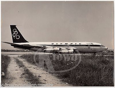 OLYMPIC AIRWAYS BOEING 720 AIRPLANE VINTAGE ADVERTISING PROMO PHOTOGRAPH - K-townConsignments