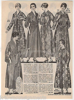 FANCY BATH ROBES EARYL WOMEN'S FASHION ANTIQUE GRAPHIC ADVERTISING CATALOG PRINT - K-townConsignments