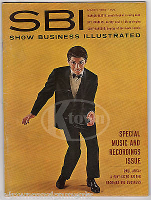 PAUL ANKA RAY CHARLES WARREN BEATTY VINTAGE SMALL BUSINESS ILLUSTRATED MAGAZINE - K-townConsignments