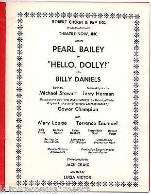 PEARL BAILEY HELLO DOLLY ACTRESS ORIGINAL THEATRE SHOW PROGRAM - K-townConsignments
