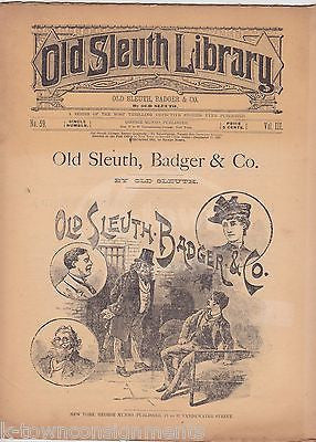 OLD SLEUTH BADGER & Co VINTAGE AMERICAN CRIME DETECTIVE STORY MAGAZINE - K-townConsignments