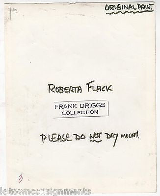 ROBERTA FLACK KILLING ME SOFTLY ATLANTIC RECORDS FRANK DRIGGS MUSIC PHOTO - K-townConsignments