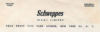 EDWARD WHITEHEAD BRITISH ROYAL NAVY VINTAGE AUTOGRAPH SIGNED SCHWEPPES LETTER - K-townConsignments