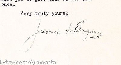 JAMES BRYAN ROCHESTER LAWYER ANTIQUE SIGNED LETTER RE: CALEDONIA FOODS BANKRUPT - K-townConsignments