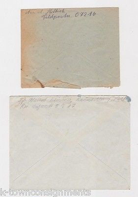 GERMAN FELDPOST VINTAGE WWII ERA STAMPED POSTAL MAIL COVERS LOT TRIER 1940s - K-townConsignments