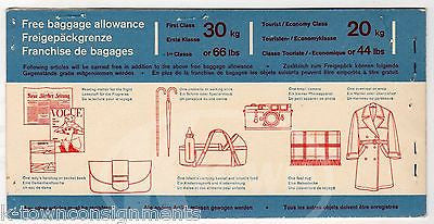 SWISSAIR AIRLINES AMSTERDAM 1962 VINTAGE GRAPHIC ADVERTISING FLIGHT TICKET STUB - K-townConsignments