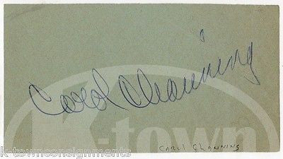 CAROL CHANNING HOLLYWOOD SQUARES TV ACTRESS VINTAGE AUTOGRAPH SIGNATURE CLIPPING - K-townConsignments